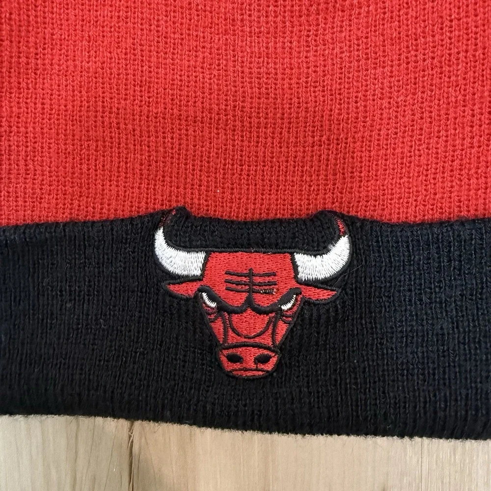 Chicago Bulls Budweiser NBA Black Knit Beanie Hat Unisex Adult Size Small